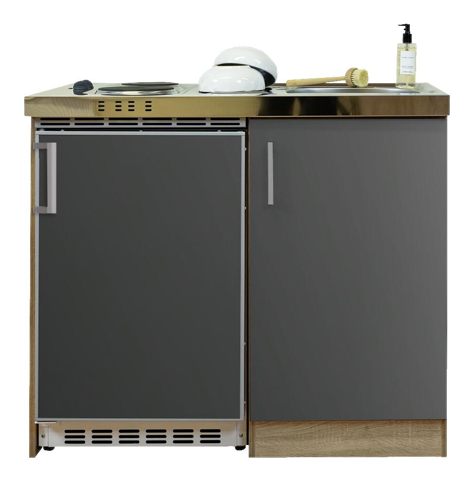 Respekta Miniküche 100 grau matt B/H/T: ca. 100x87x60 cm