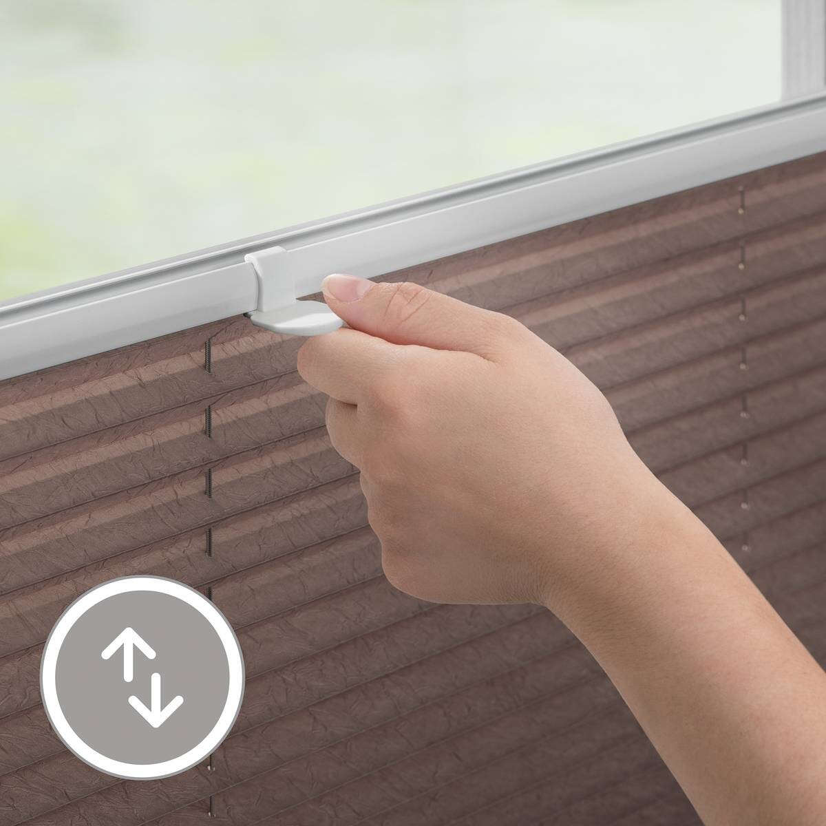 LICHTBLICK Spannplissee taupe B/L: ca. 50x130 cm