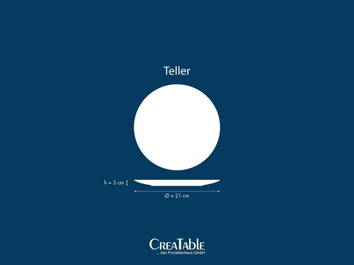 CreaTable Tellerset Safari mehrfarbig Steinzeug D: ca. 21 cm