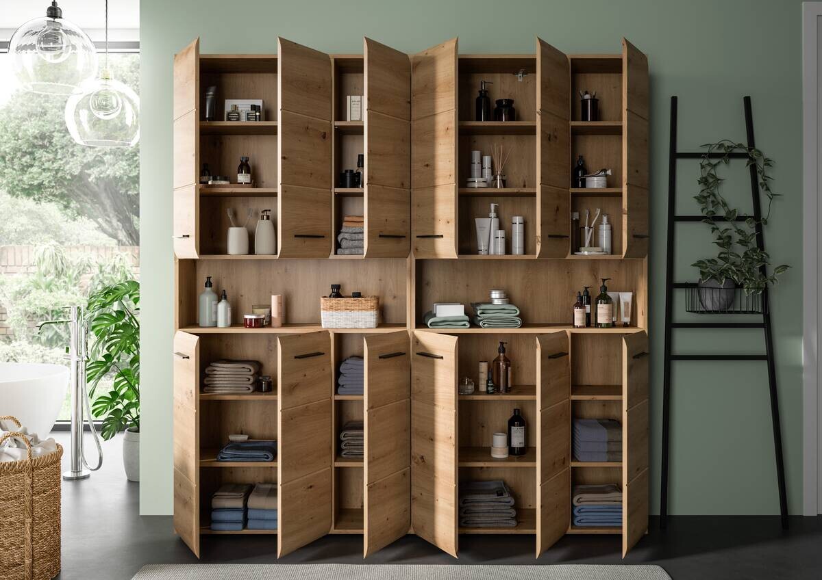 Badezimmer-Set Ice Artisan Oak Nachbildung B/H/T: ca. 180x185x30 cm