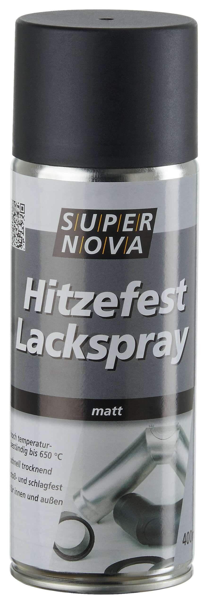 Super-Nova Lackspray Hitzefest schwarz matt ca. 0,4 l
