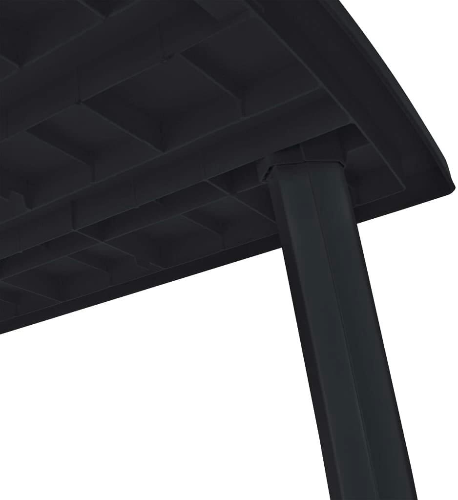 ProGarden Tisch Trio anthrazit Kunststoff B/H/L: ca. 90x72x216 cm