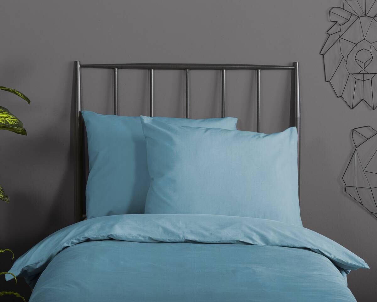 Baumwoll Bettwäsche blau Baumwolle B/L: ca. 120x150 cm