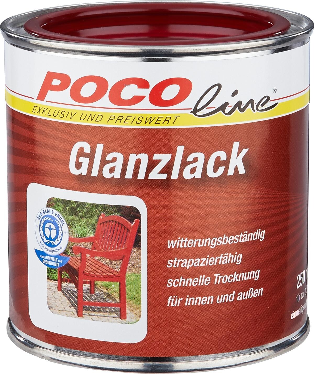 POCOline Acyl Buntlack bordeauxrot glänzend ca. 0,25 l