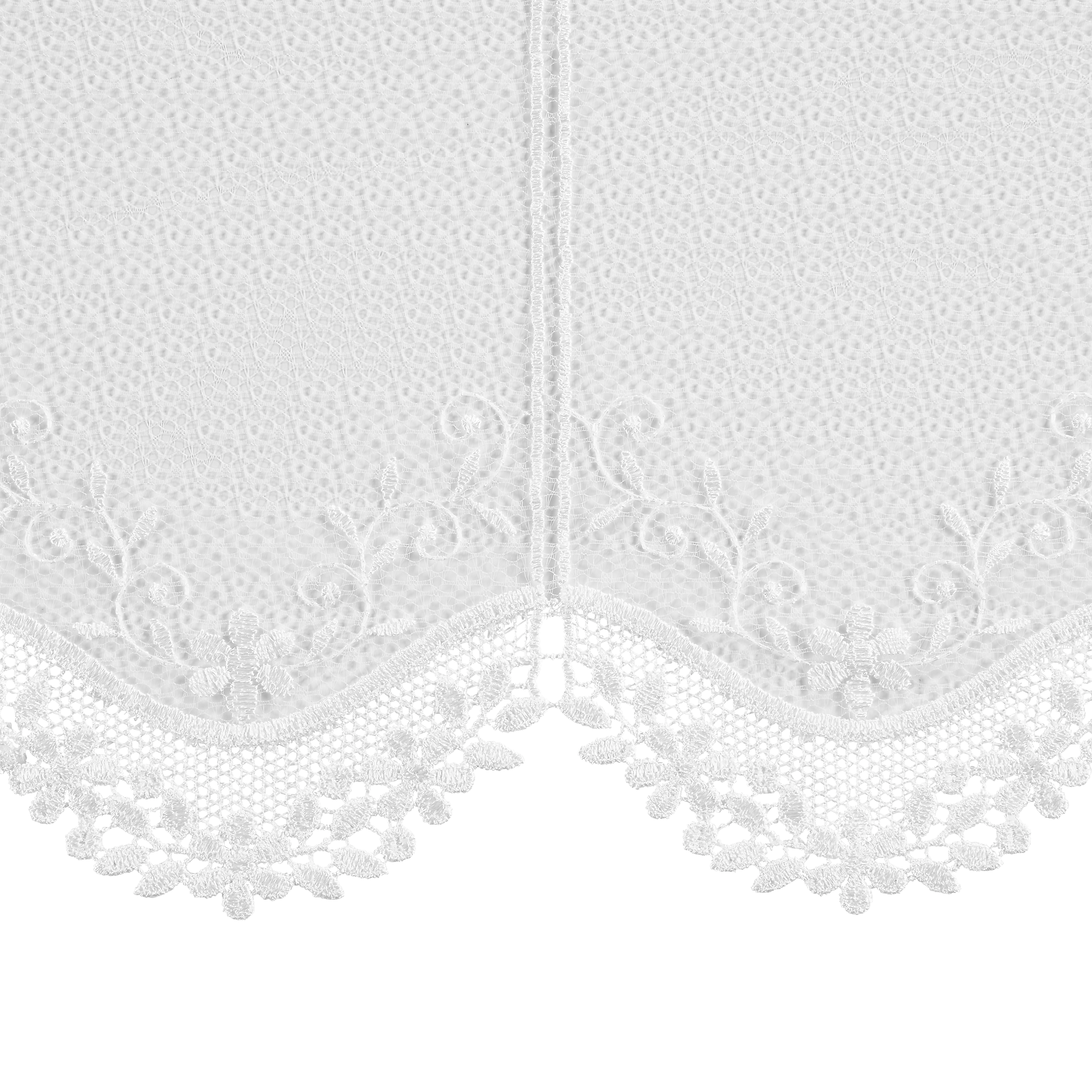 Scheibengardinen-Meterware Alaca weiß H: ca. 60 cm