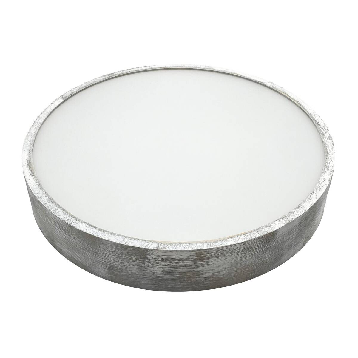 Lamkur Deckenleuchte weiß hellbraun Holz Glas B/H/L: ca. 48,5x12x48,5 cm 3 Brennstellen