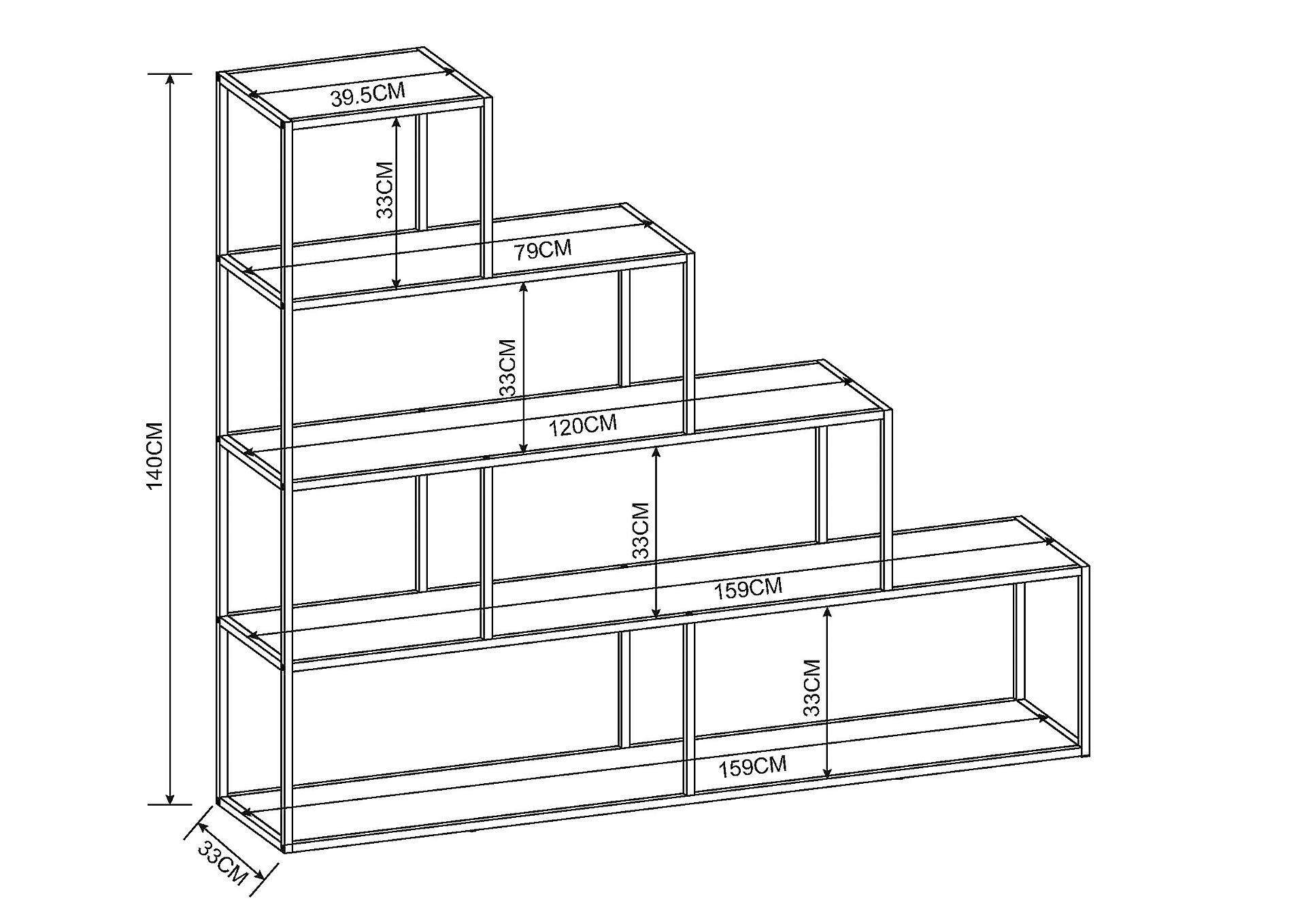 Raumteiler POCOLine Holzoptik B/H/T: ca. 159x140x33 cm