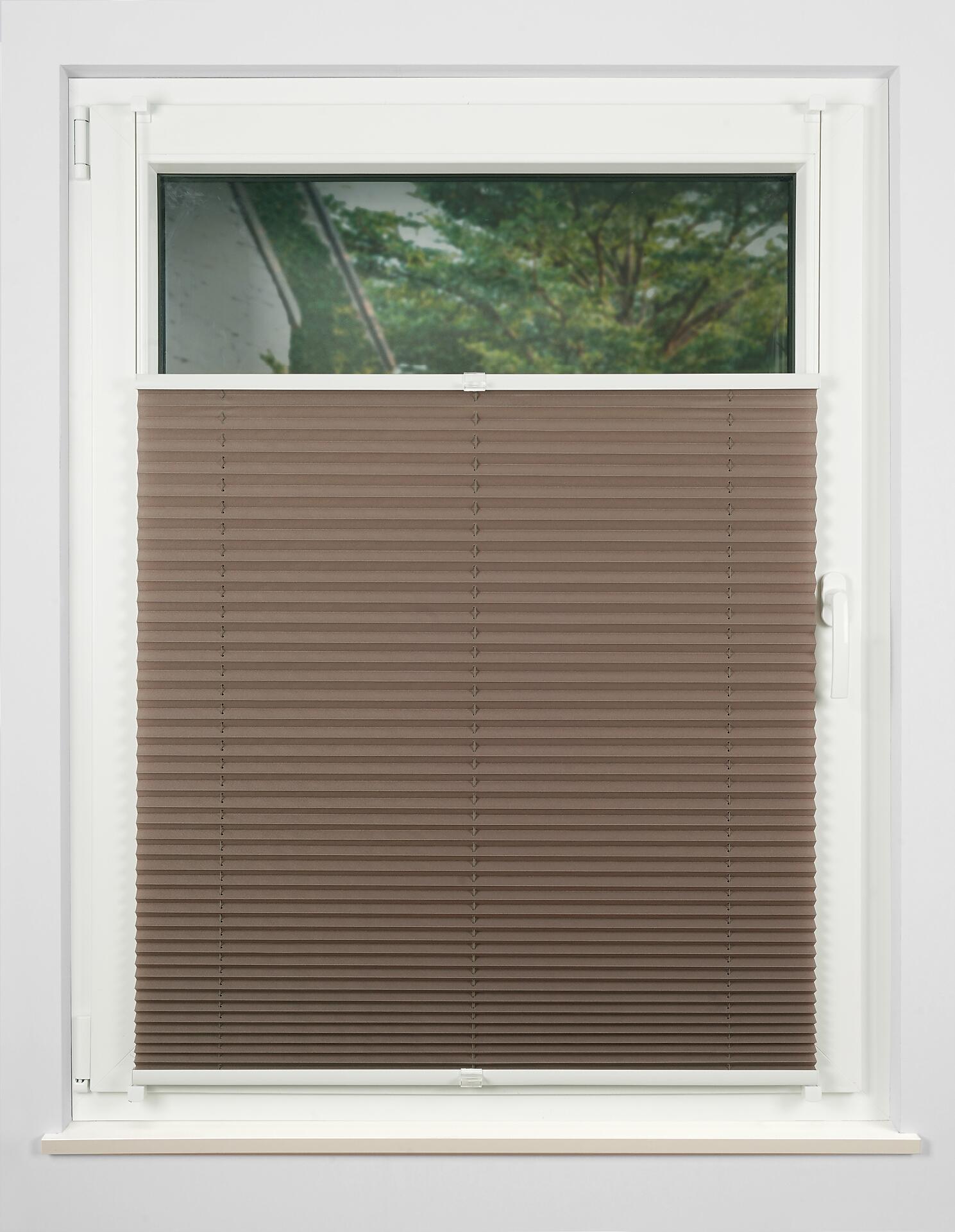 Hochwertiges Klemmplissee sand B/L: ca. 100x130 cm