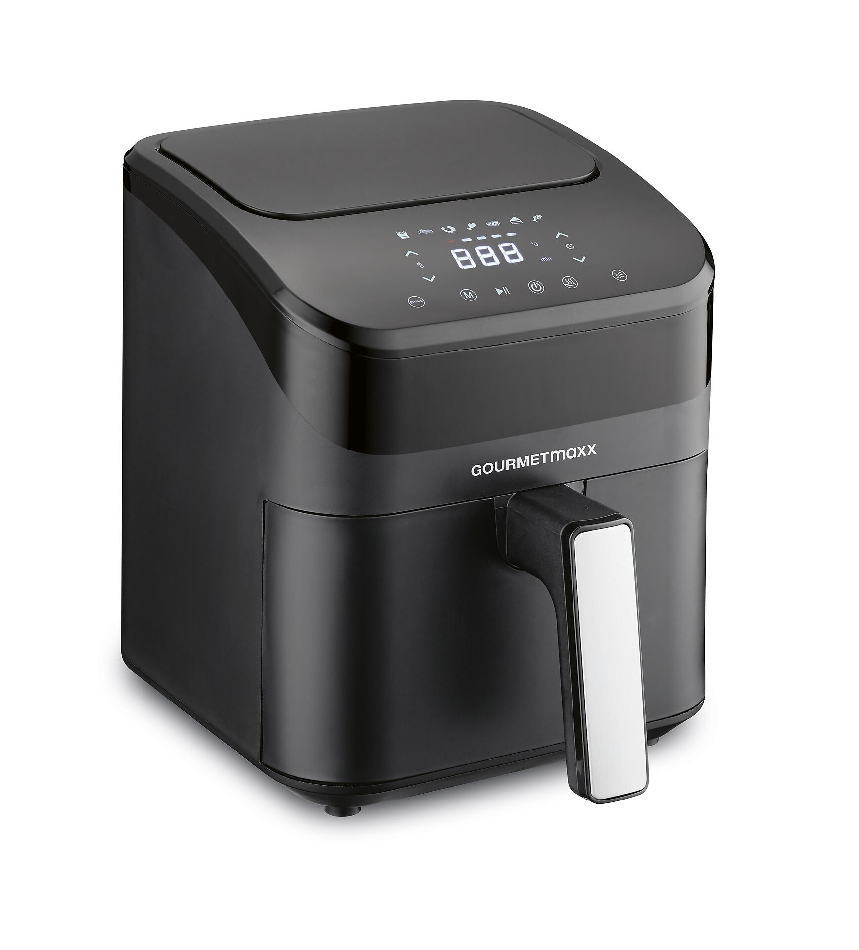 GOURMETmaxx Heißluftfritteuse schwarz Metall B/H/L: ca. 24x28,6x34,9 cm ca. 4 l