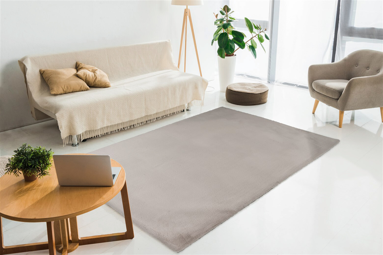 Kayoom Hochflorteppich Venezuela - Caracas Silber silber B/L: ca. 60x110 cm