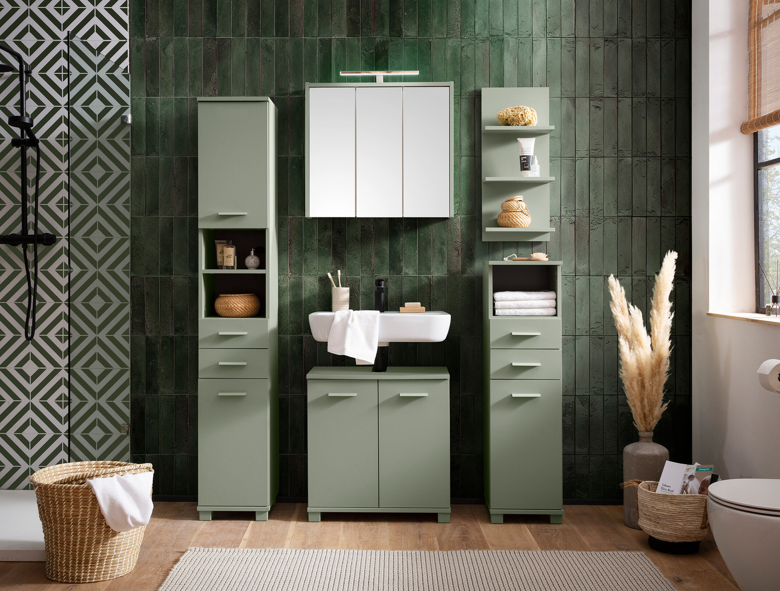 Highboard Mono Pistazie B/H/T: ca. 30,3x110,5x32,6 cm