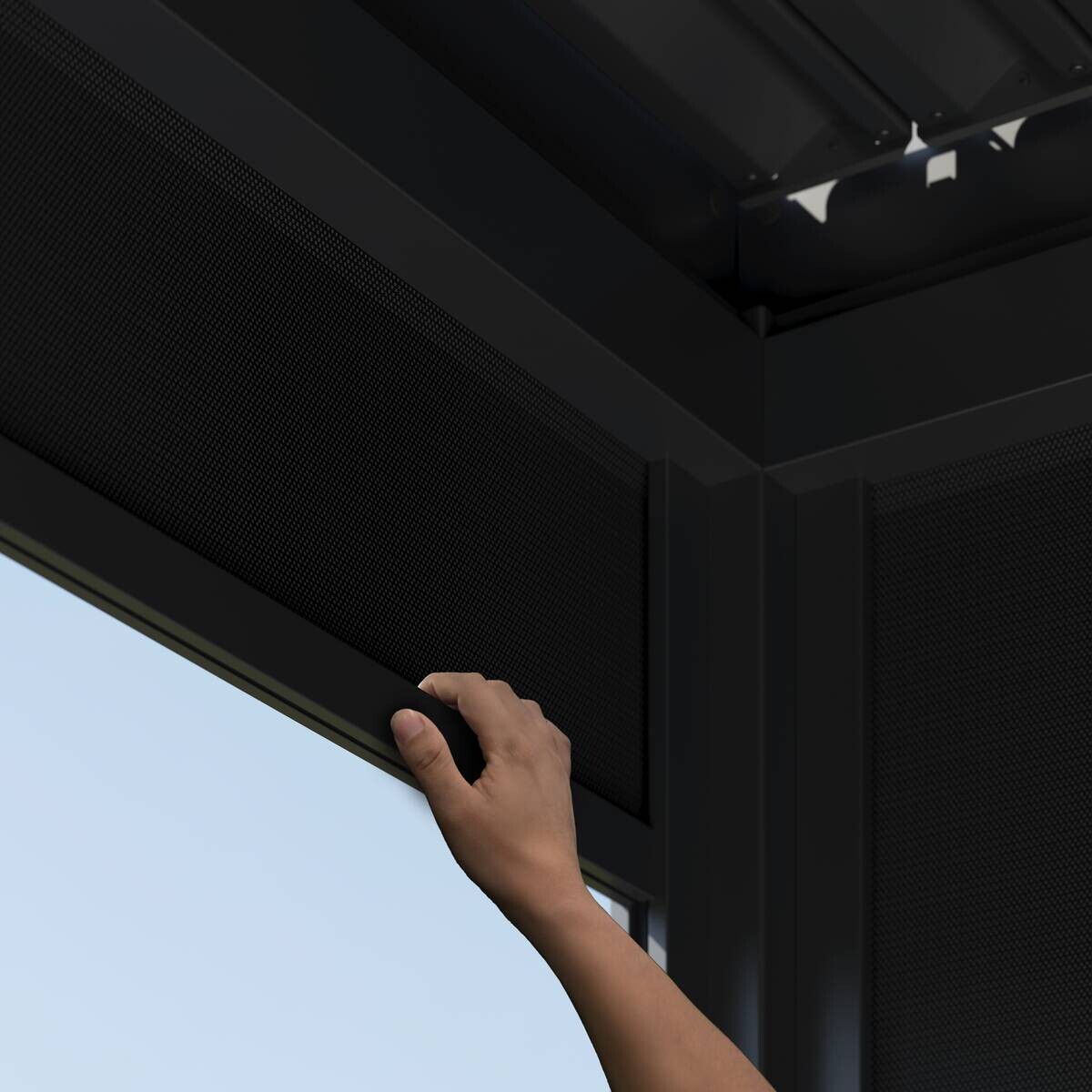 Paragon Outdoor Seitenteil für Pergola Grand Tuscan grau Kunststoff B/H: ca. 340x237 cm