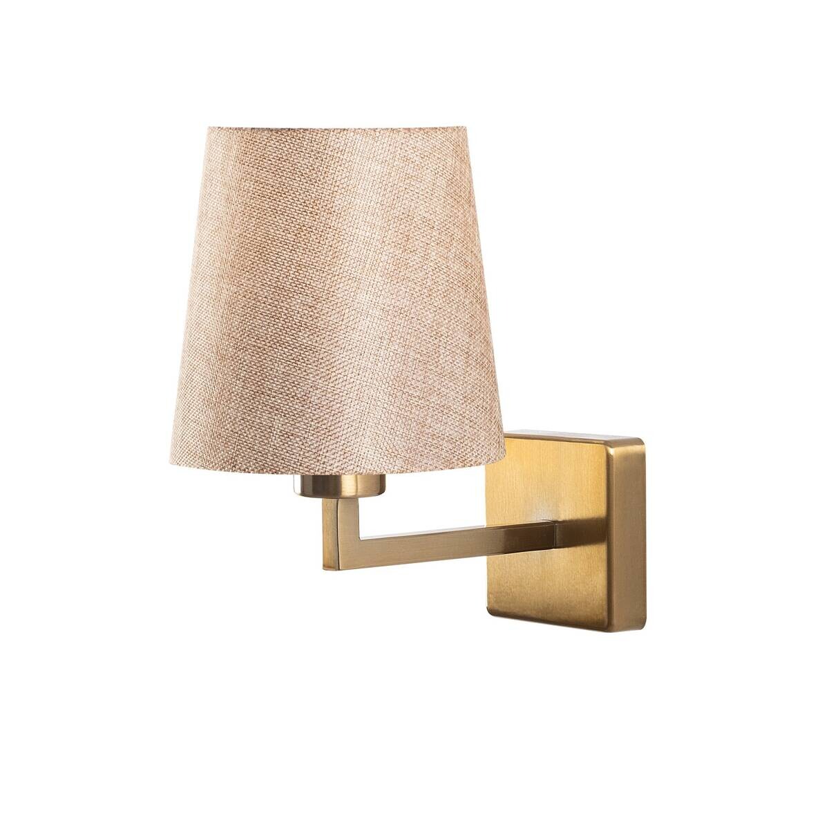Opviq Wandleuchte Profil gold creme Metall Stoff B/H/T/L/D: ca. 24x30x24x18x18 cm E27 1 Brennstellen