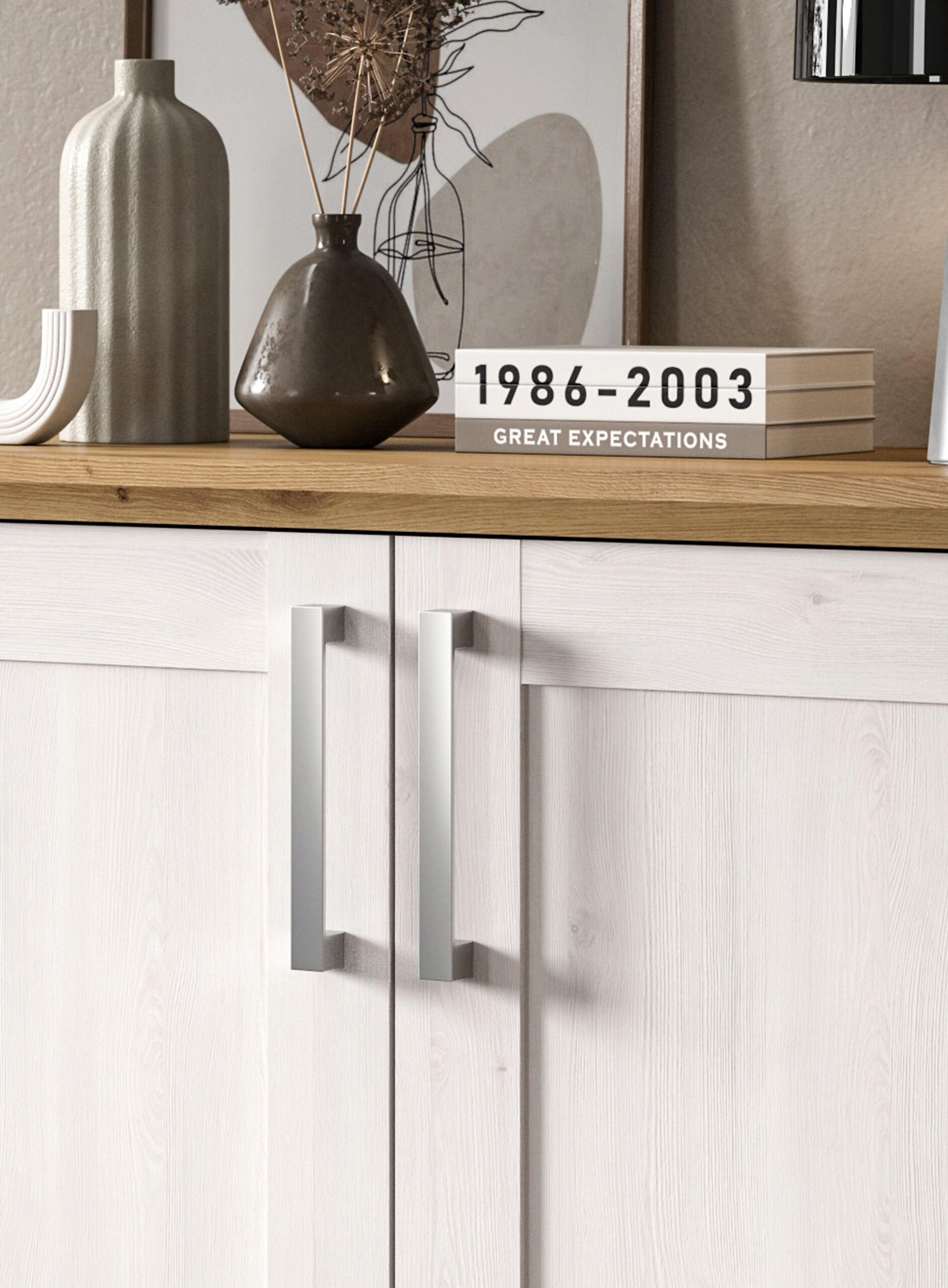 Kommode Verona Sibiu Lärche Nachbildung Eiche Artisan Nachbildung B/H/T: ca. 137x92x39 cm