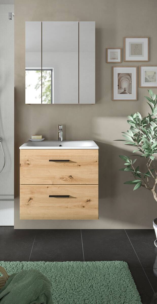 Badezimmer-Set Ice Artisan Oak Nachbildung B/H/T: ca. 60x185x46 cm