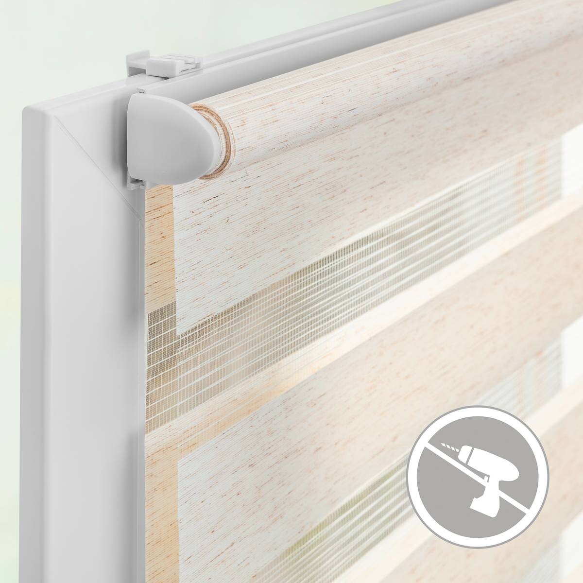 LICHTBLICK Doppelrollo Duo natur B/L: ca. 110x150 cm