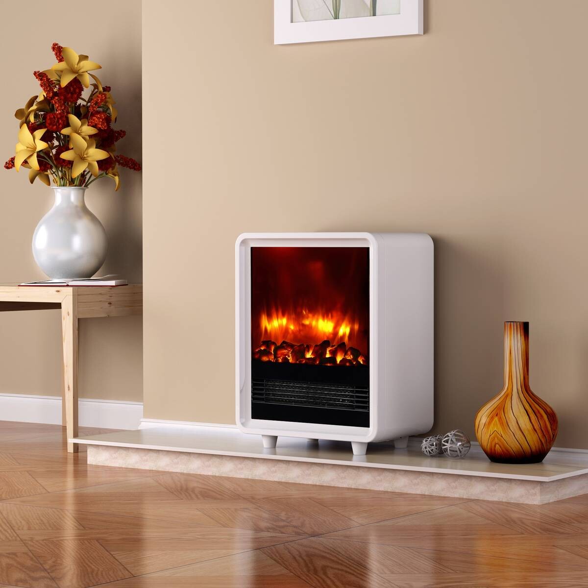 Balderia Elektrischer-Kamin George EF63B-WE B/H/L: ca. 17,5x37,5x30 cm