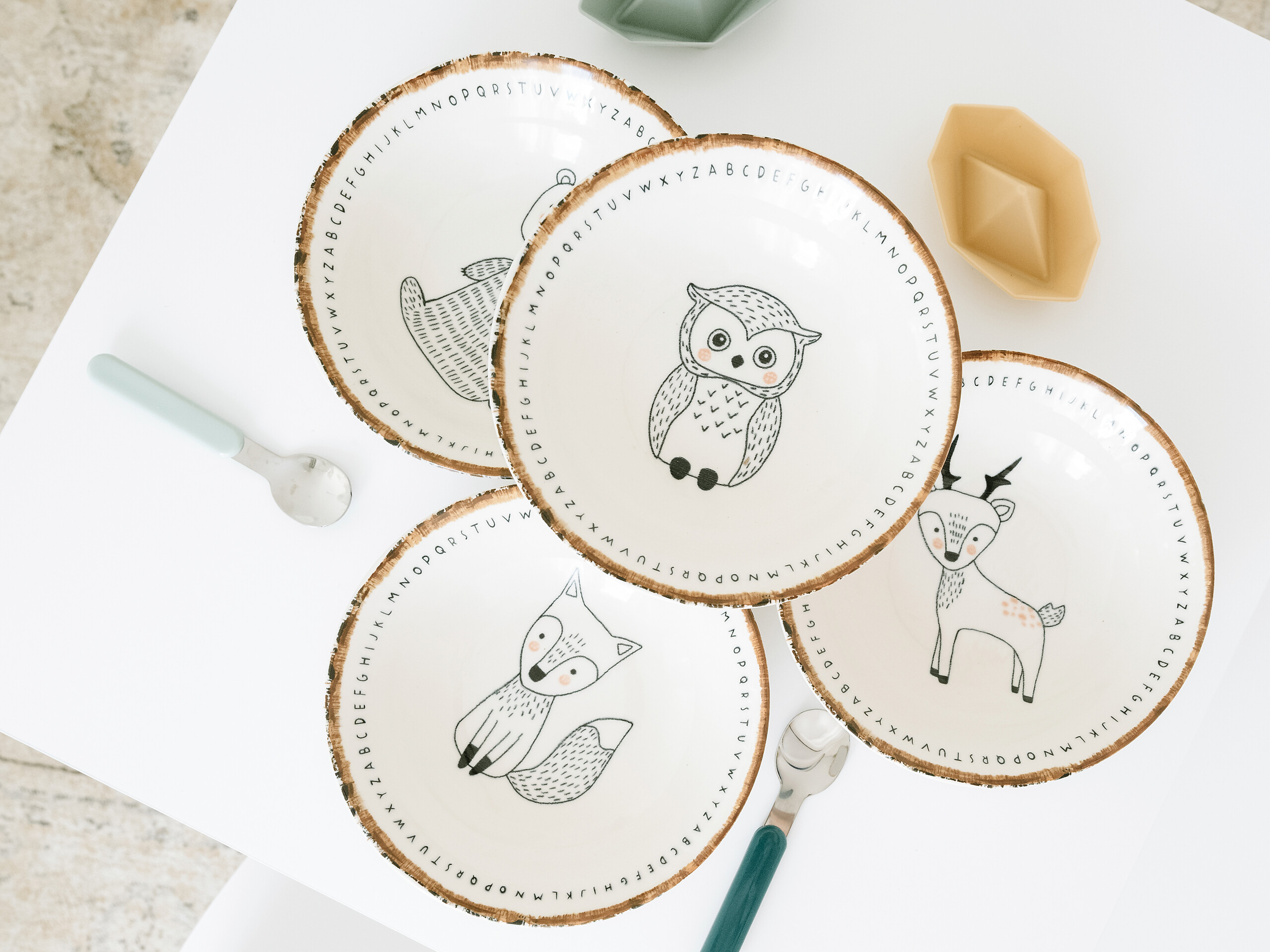 CreaTable Mehrzweckschalen Freunde des Waldes braun Steinzeug D: ca. 18,6 cm