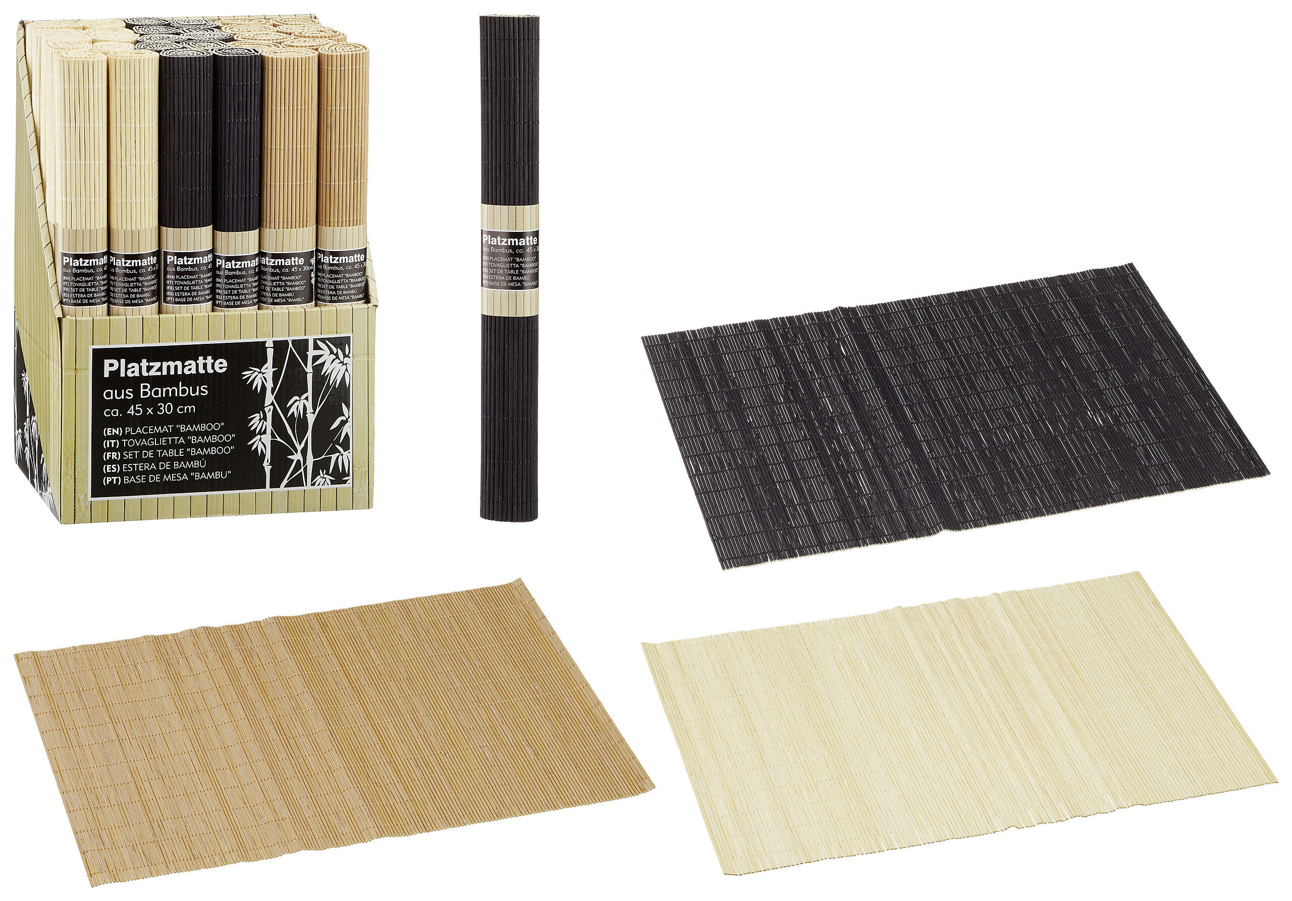 cepewa Platzmatte beige Bambus