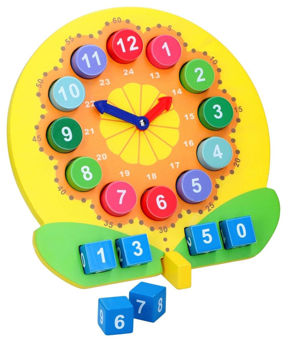 Marionette Holzspielzeug Lernuhr