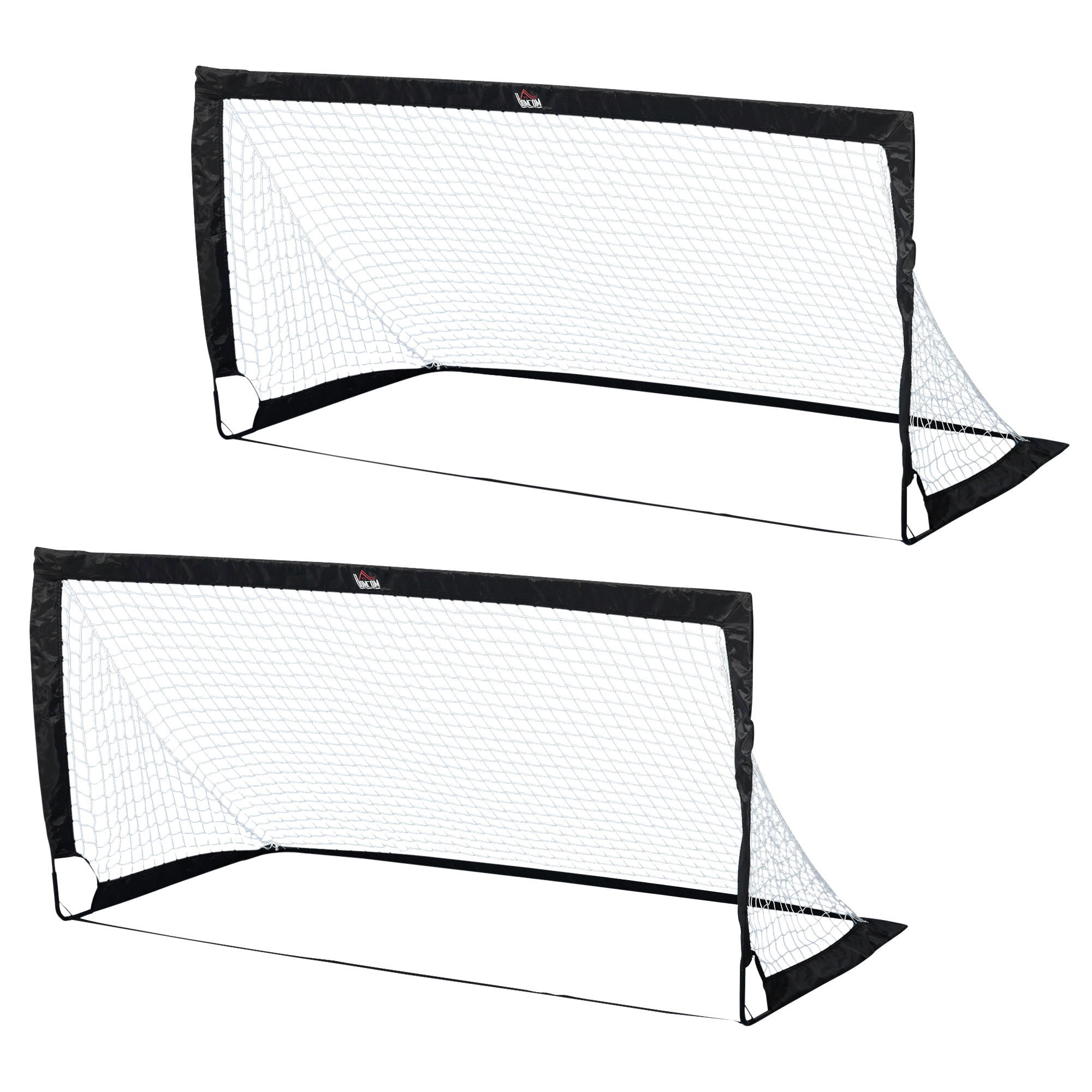 HOMCOM Fußballtor schwarz B/H/T: ca. 90x89x86 cm