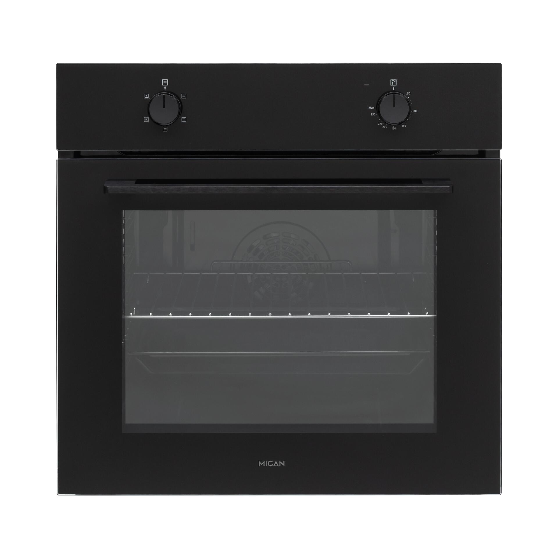 Mican Einbaubackofen BOAUS65 schwarz Metall B/H/T: ca. 59,5x59,5x57 cm