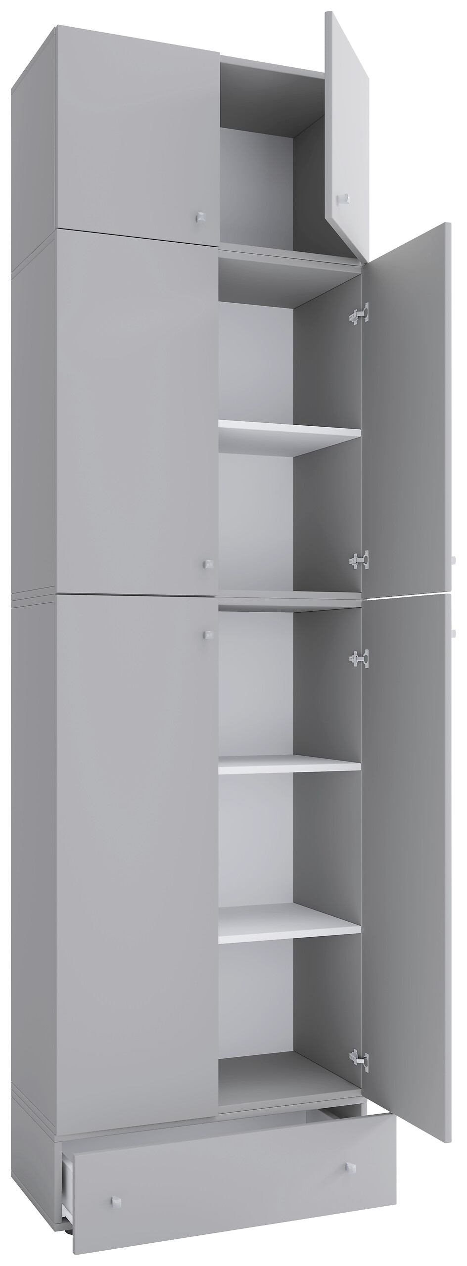 Kleiderschrank Lona grau B/H/T: ca. 70x240x39 cm Kleiderschrank Lona grau B/H/T: ca. 70x240x39 cm