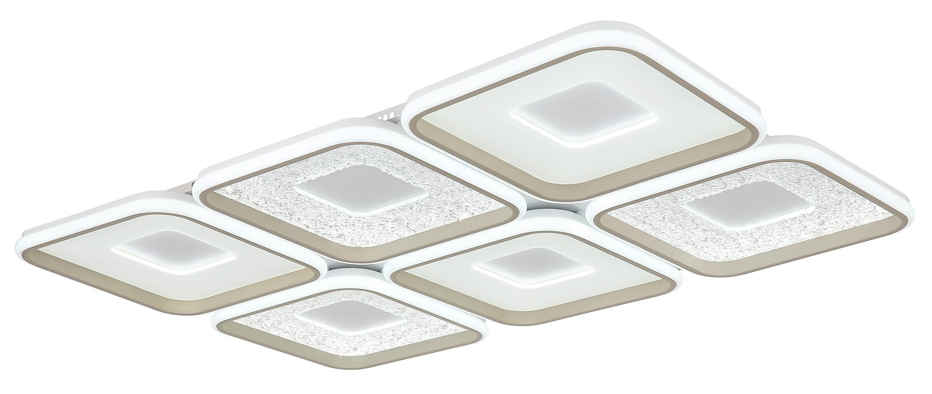 GLOBO LED-Deckenleuchte Opal sand weiß Kunststoff Metall B/H/L: ca. 67x7,8x100,1 cm 1 Brennstellen