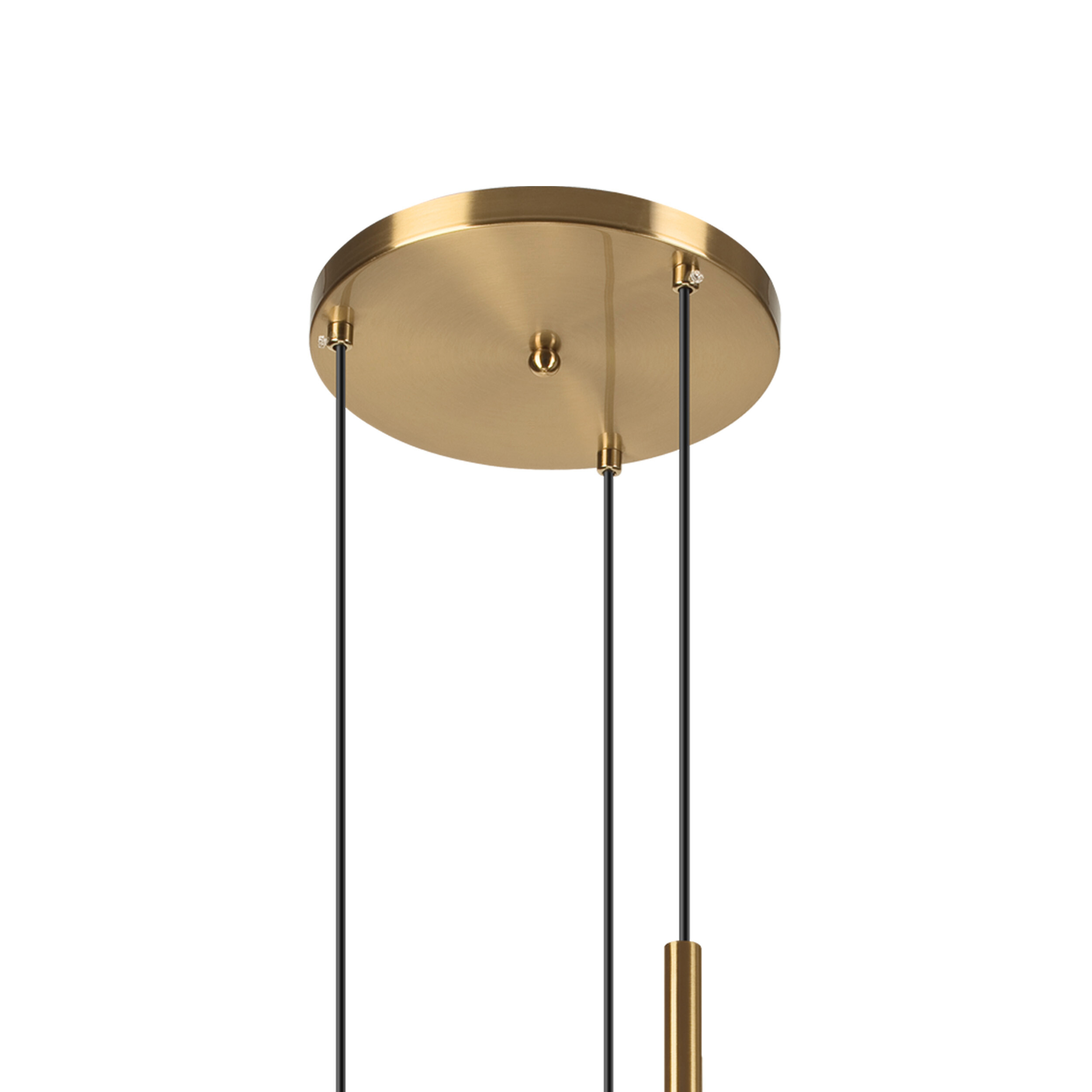 Lamkur Hängeleuchte Kupfer Stahl Glas B/H/L: ca. 120x45x45 cm G9 3 Brennstellen