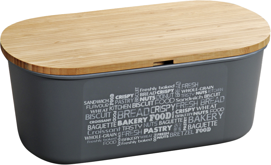 Kesper Brotbox grau Kunststoff B/H/L: ca. 20x14,5x34 cm