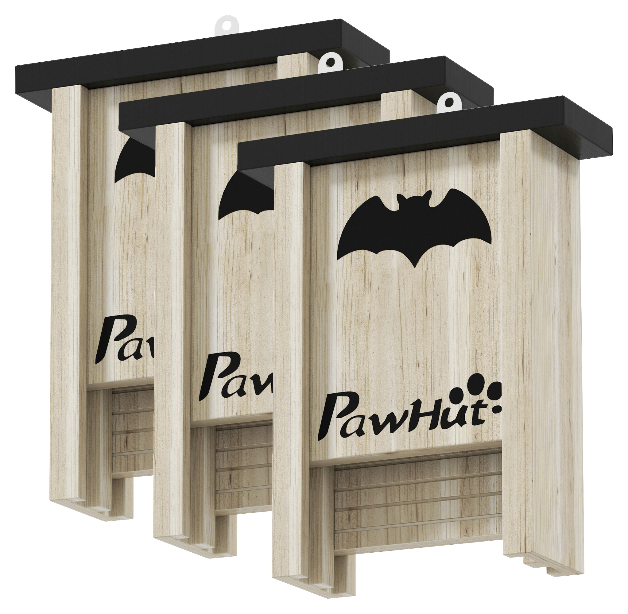 PawHut Fledermauskasten Holzoptik Holz B/H/L: ca. 6x22,5x18 cm
