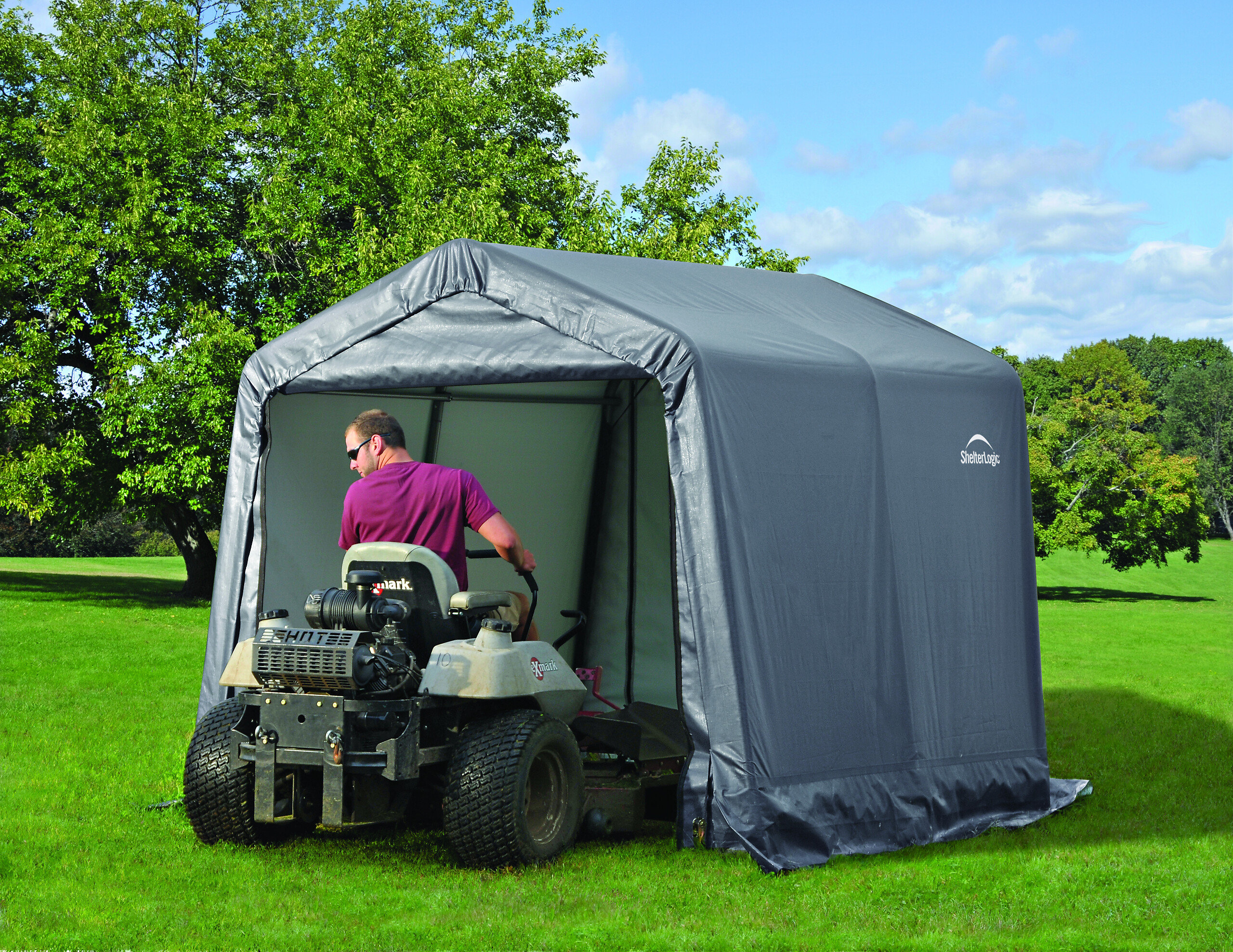 ShelterLogic Foliengerätehaus 5,76m² B/H/T: ca. 240x240x240 cm