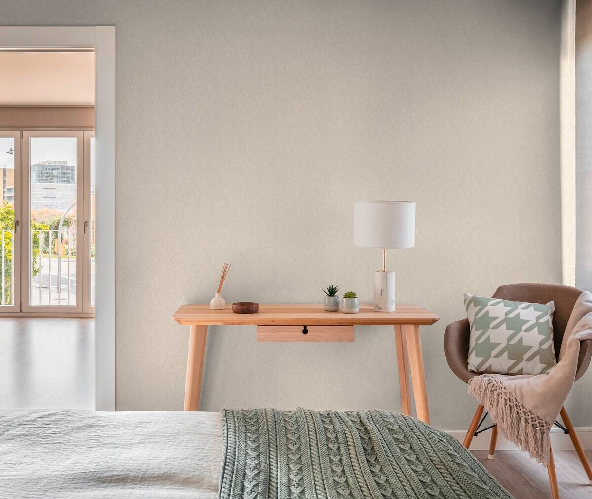 A.S.Creation Vliestapete weiß creme B/H/D: ca. 53x1005x8,5 cm