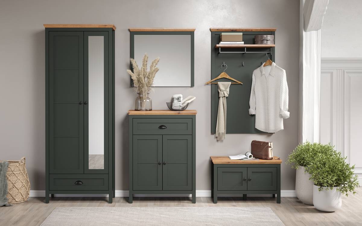 Kommode Stanton tannengrün Eiche Evoke Coast Nachbildung B/H/T: ca. 77x102x39 cm