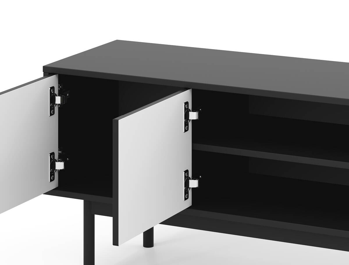 Lowboard MAZOMA schwarz gold Optik B/H/T: ca. 154x53,5x39 cm