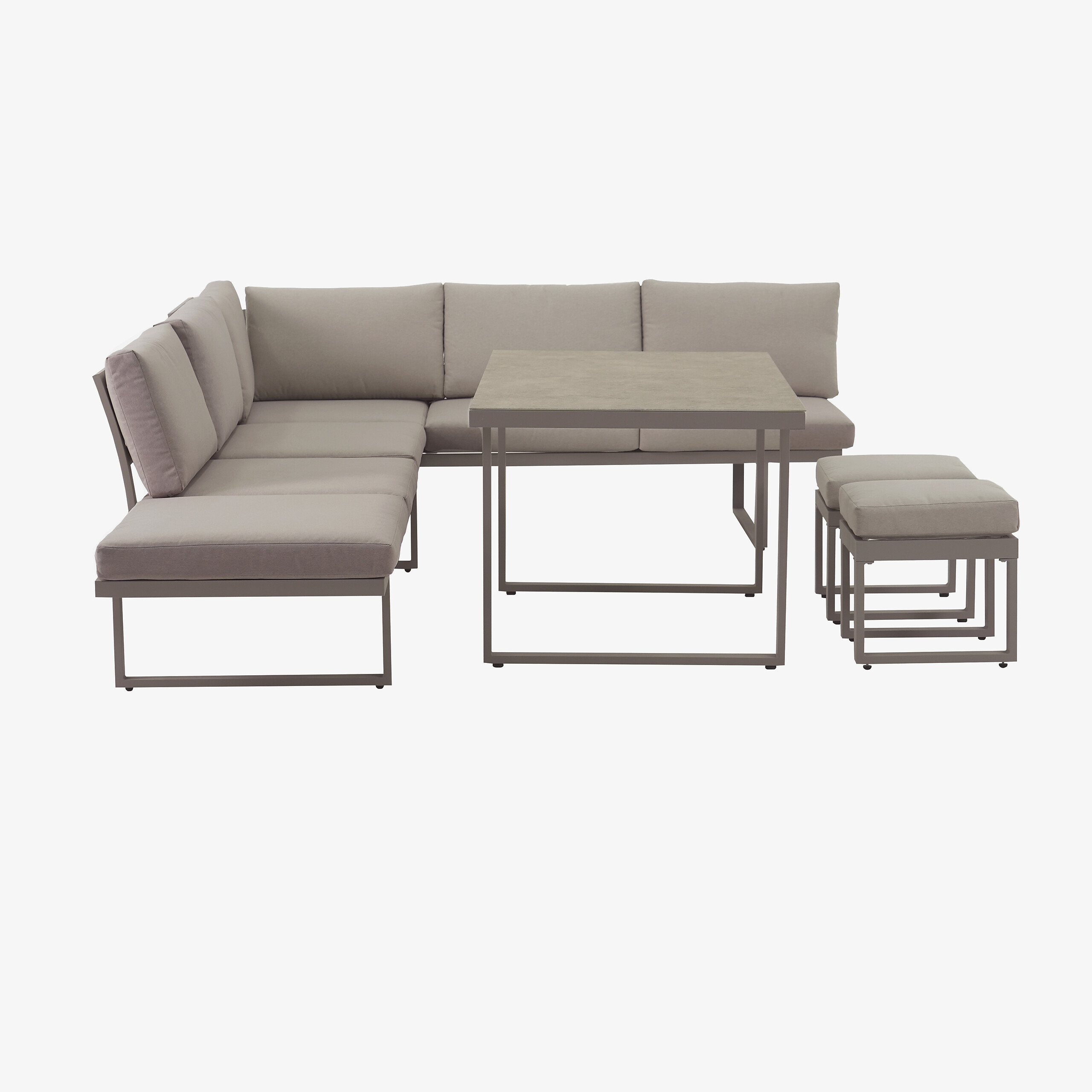 POCOline Gartensitzgruppe Tulum grau Glas