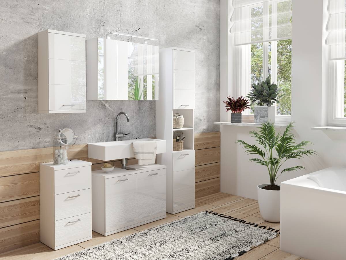 Spiegelschrank SPREE weiß B/H/T: ca. 80x60x15 cm