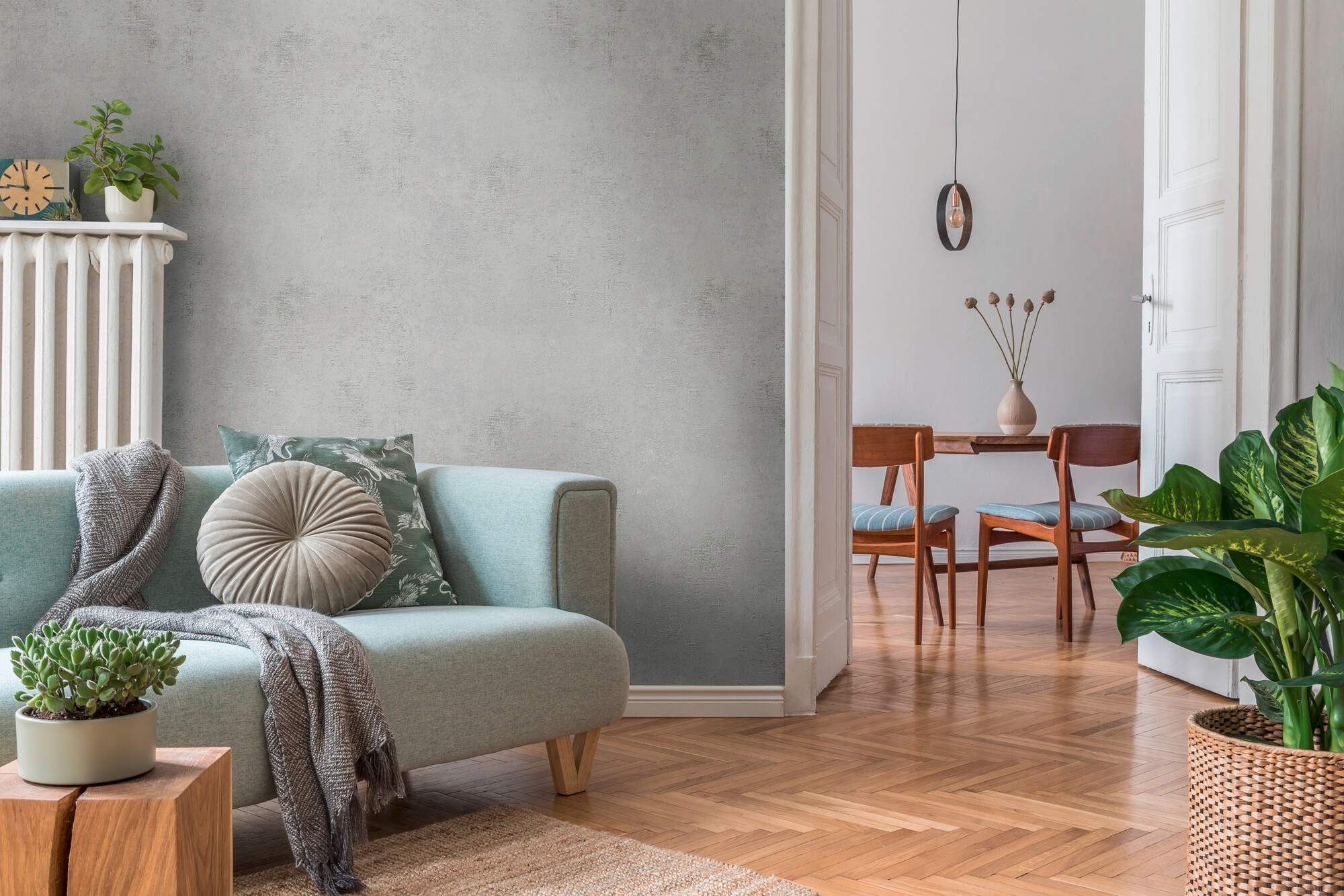 A.S.Creation Vliestapete silber grau B/H/D: ca. 53x1005x9,2 cm