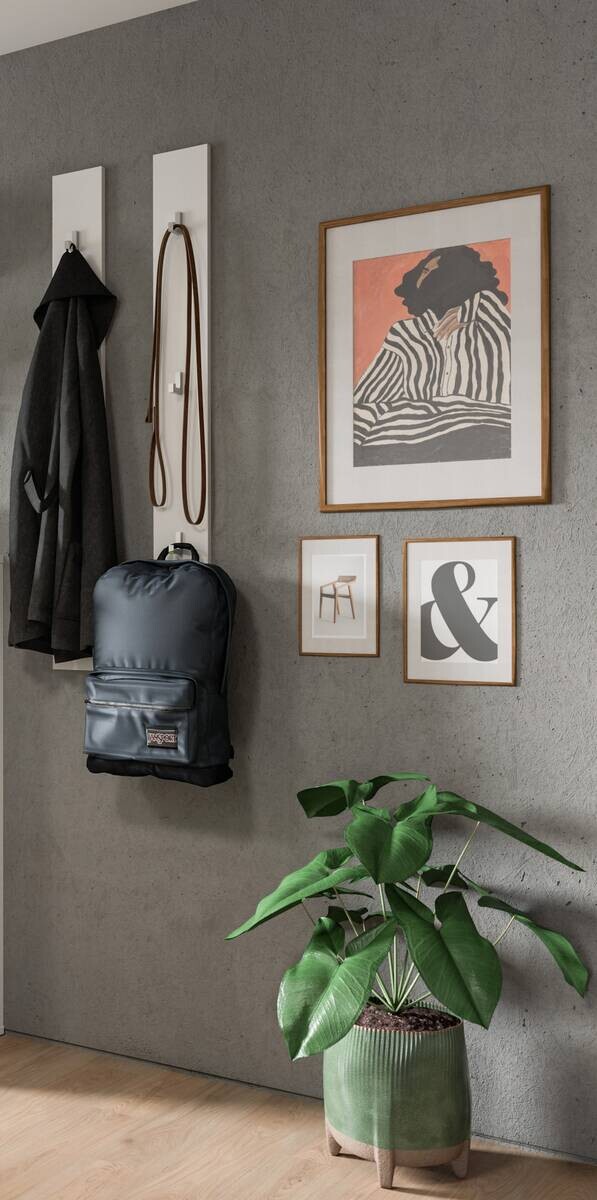 Garderobenpaneel PROJEKT X weiß weiß Hochglanz B/H/T: ca. 13x115x3 cm