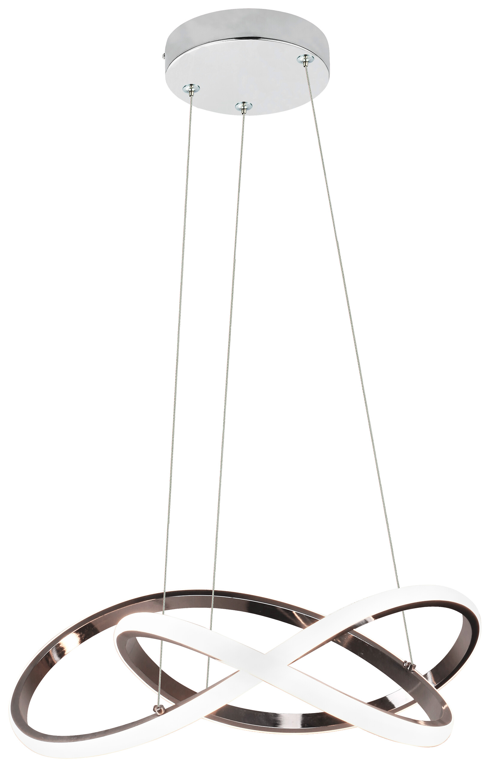 POCOline Pendelleuchte Dagmar Chrom klar Metall Acryl L/D: ca. 138x54 cm