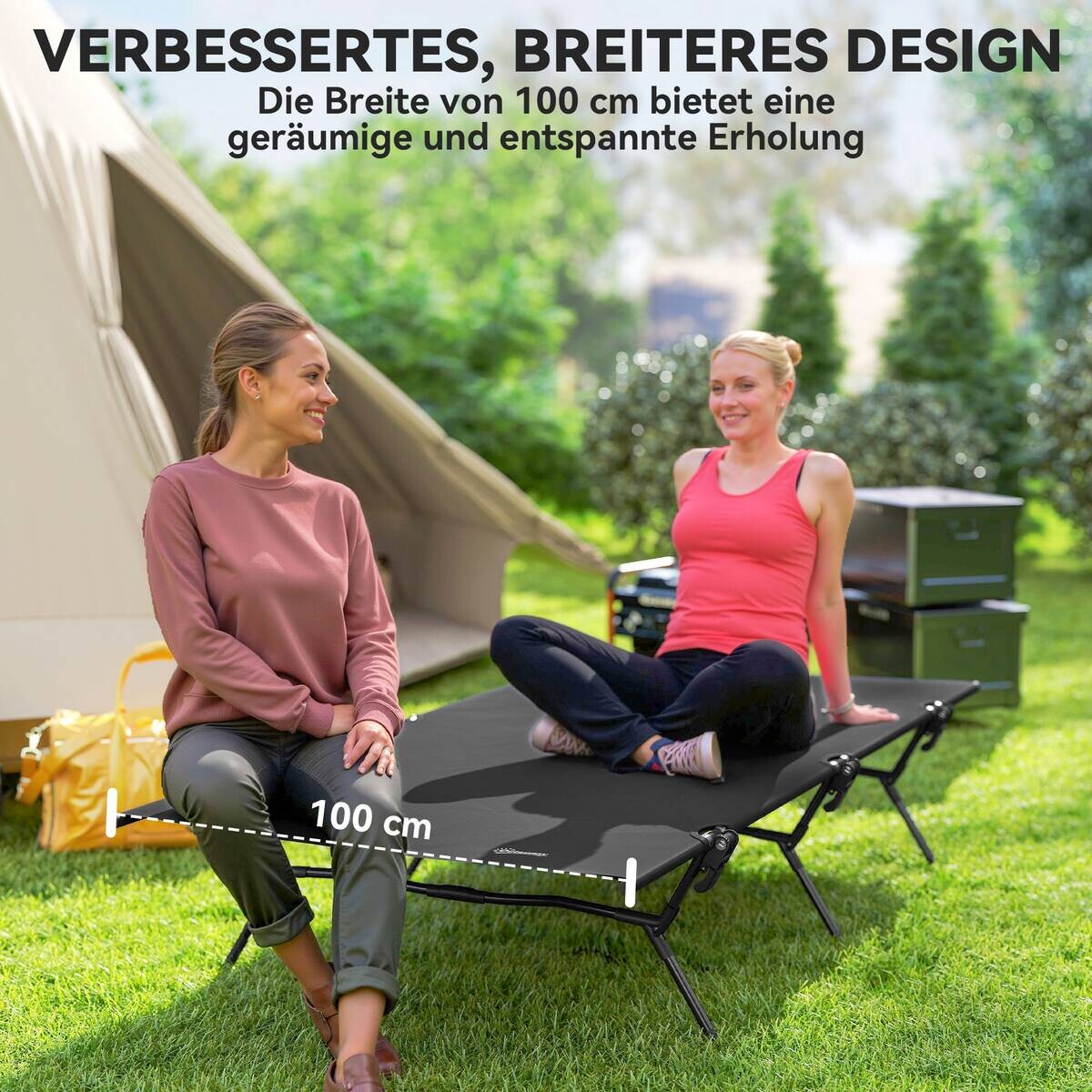 Outsunny Campingbett B/H/L: ca. 100x36x200 cm