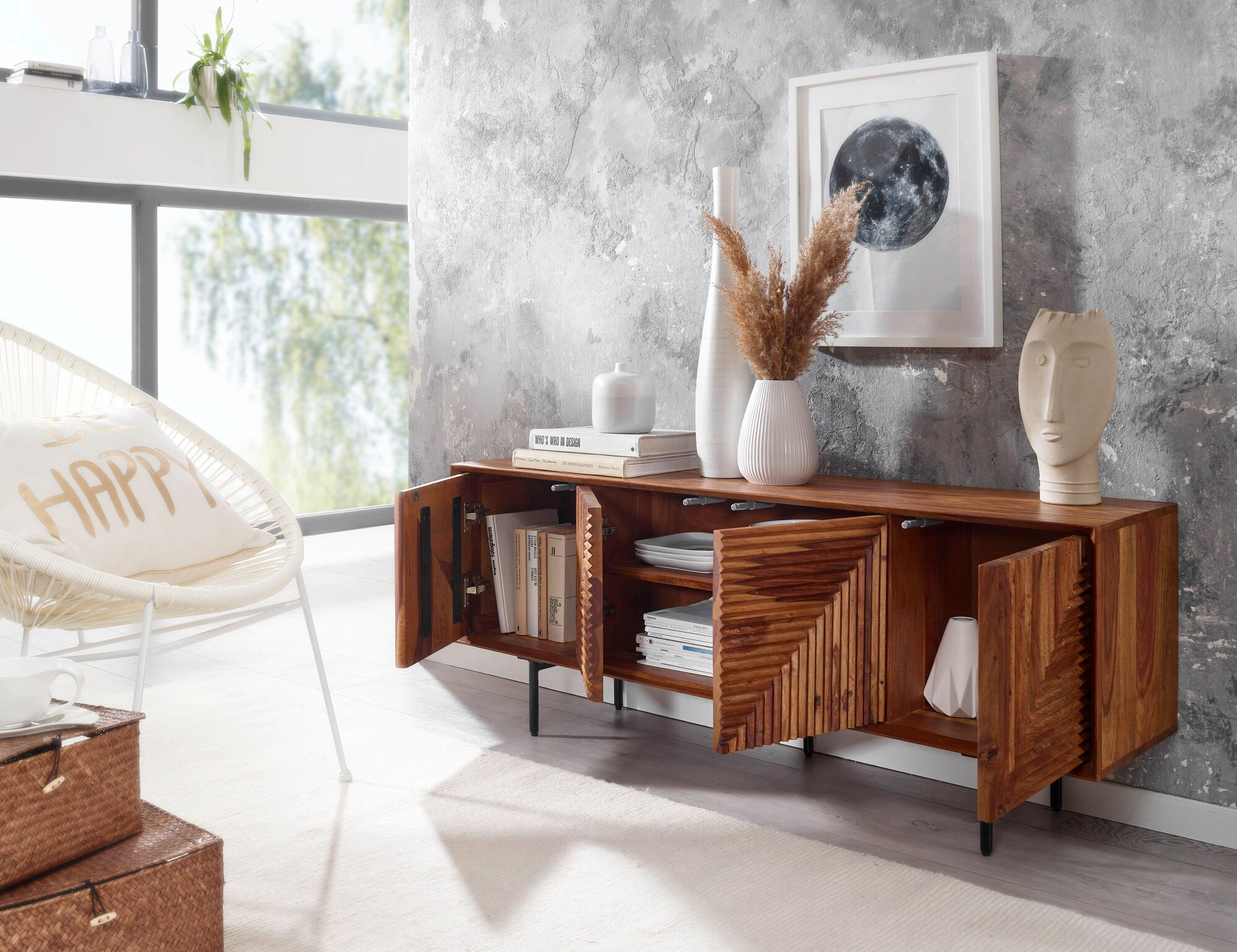 Lowboard rosenholz Nachbildung B/H/T: ca. 140x54x33 cm