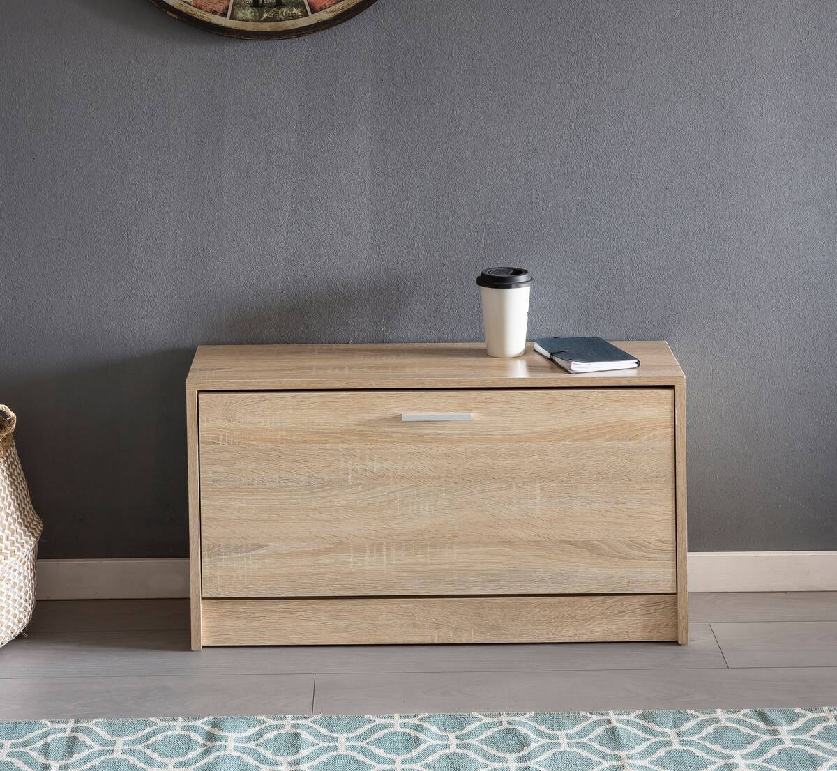 Schuhbank Eiche Sonoma Nachbildung B/H/T: ca. 80x47x24 cm