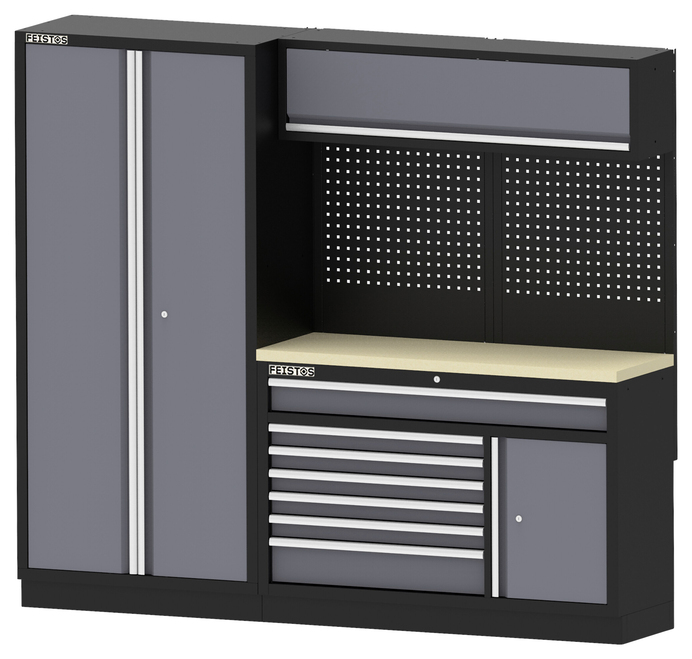 Werkstatteinrichtung Apollo anthrazit B/H/L: ca. 228x200x46 cm