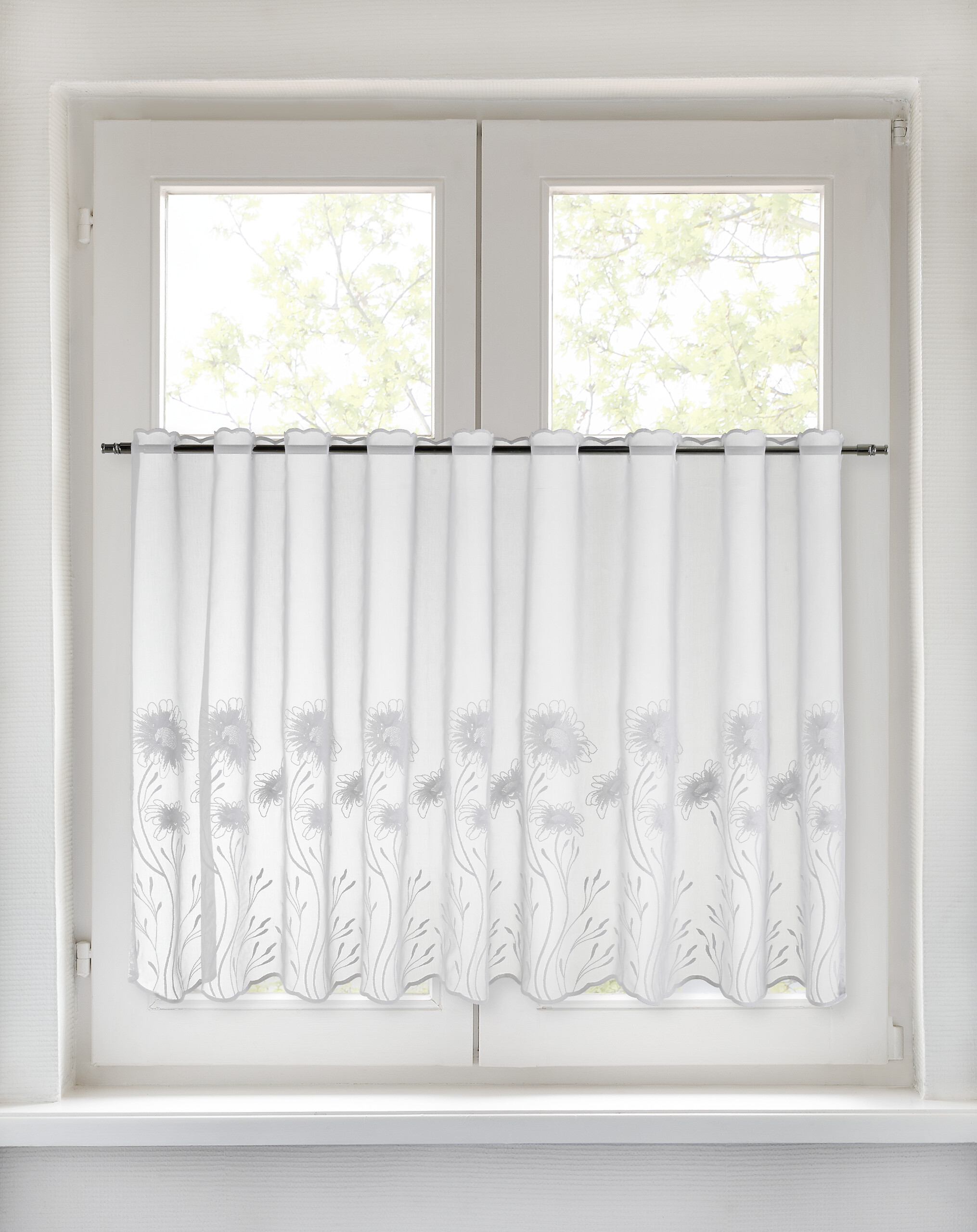 POCOline Scheibengardine Kristin weiß B/L: ca. 75x140 cm