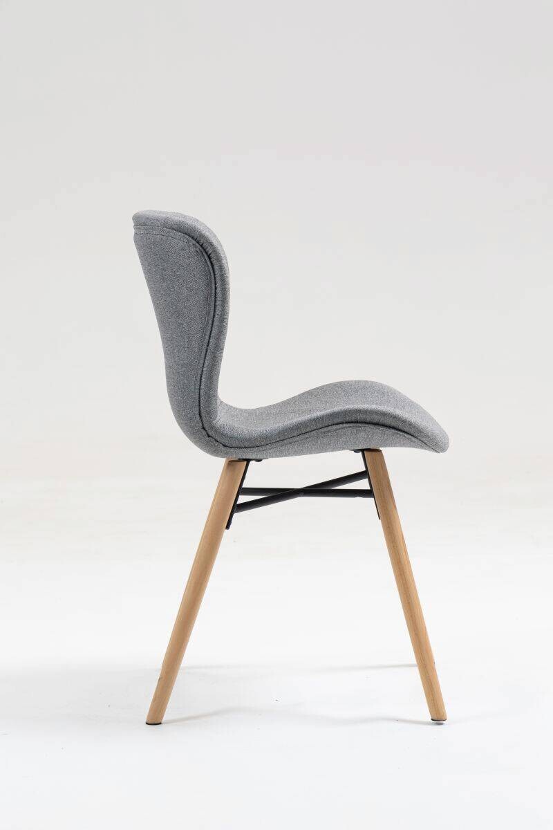 Stuhl Florenz hellgrau Microfaser B/H/T: ca. 47x80x52 cm