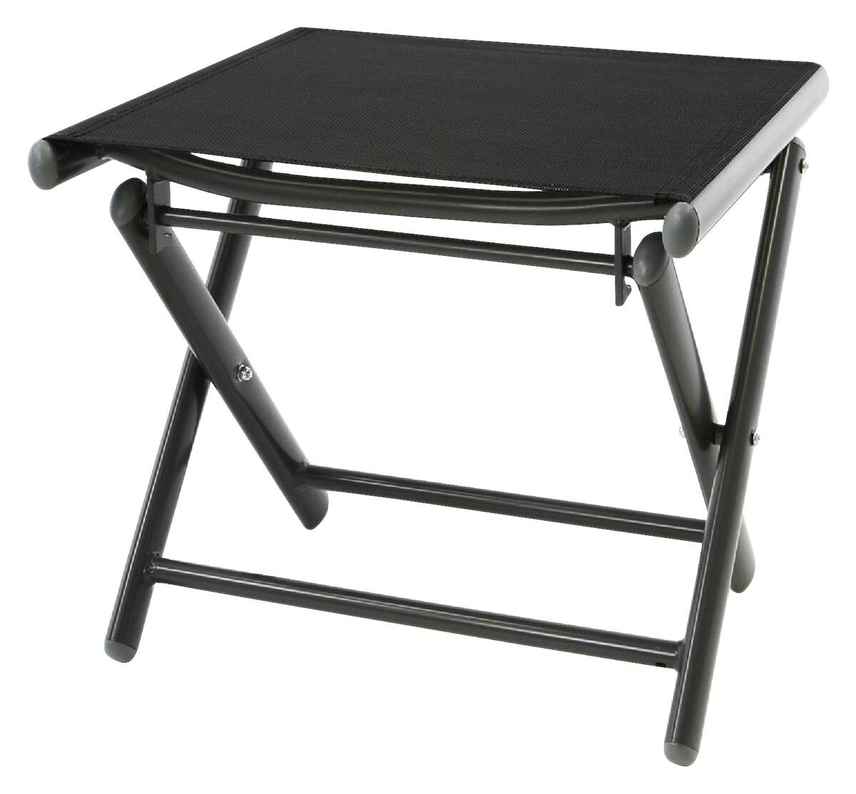 VCM Gartenhocker schwarz Aluminium B/H/T: ca. 40x40x45 cm