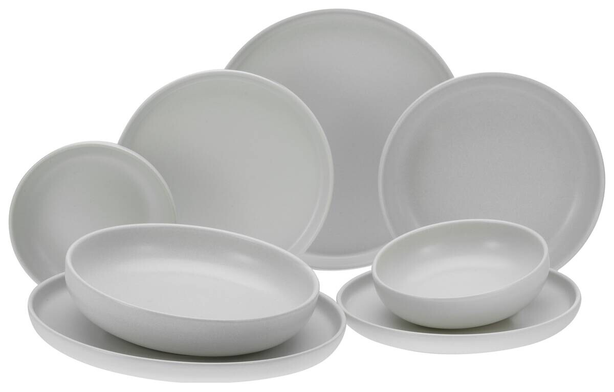 CreaTable Tafelservice Uno weiß Steinzeug 8 tlg.