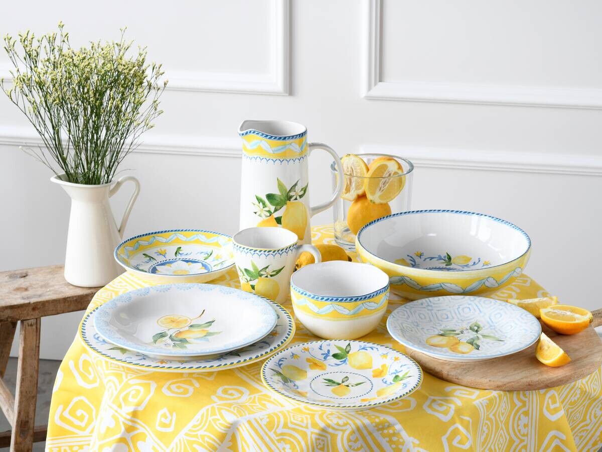 CreaTable Tafelservice Lemona bunt Steinzeug 12 tlg.