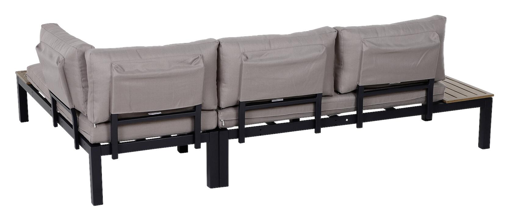 Outsunny Gartengarnitur grau Aluminium B/H/L: ca. 164x69x74 cm
